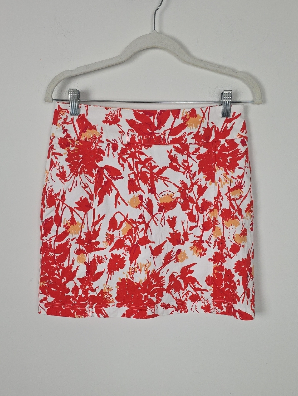 LBH Orange & White Floral Skort Sz 6